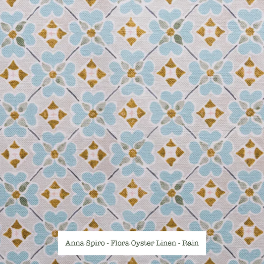  Anna Spiro Flora Oyster Linen - Rain, Birch and Ballota Custom Lampshade