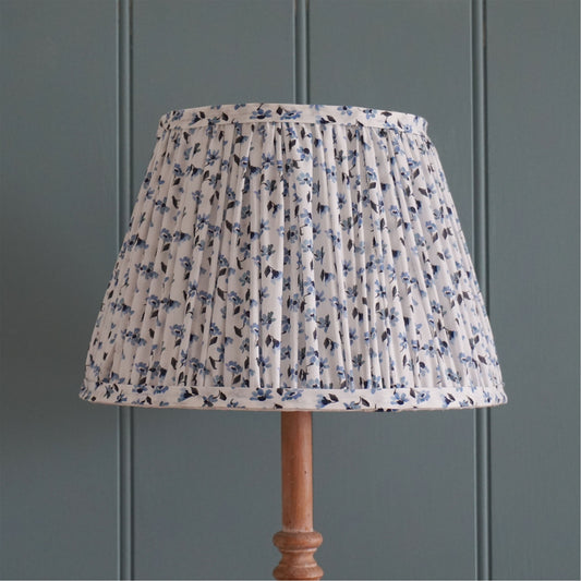 Gathered Empire Lampshade in Liberty Blue Flower - 30cm