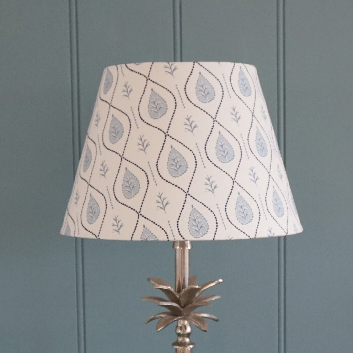 Midi bonded lampshade with rolled edge in Sarah Drayton Molly fabric